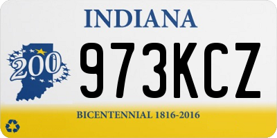 IN license plate 973KCZ