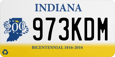 IN license plate 973KDM