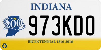 IN license plate 973KDO