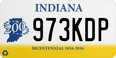 IN license plate 973KDP