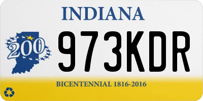 IN license plate 973KDR