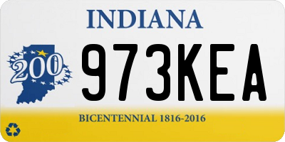 IN license plate 973KEA