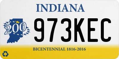 IN license plate 973KEC