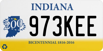 IN license plate 973KEE