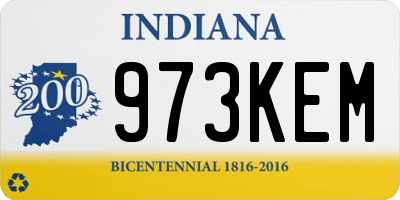 IN license plate 973KEM