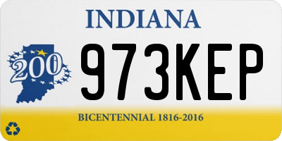 IN license plate 973KEP