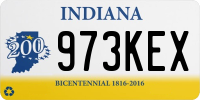 IN license plate 973KEX