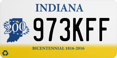 IN license plate 973KFF