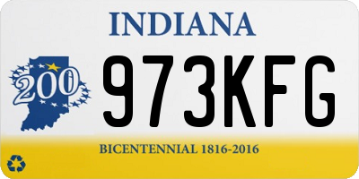 IN license plate 973KFG