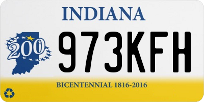 IN license plate 973KFH