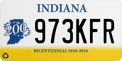 IN license plate 973KFR