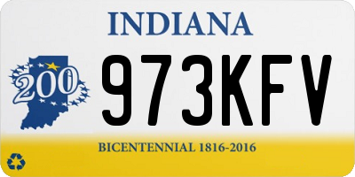 IN license plate 973KFV