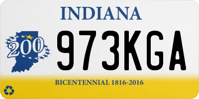 IN license plate 973KGA