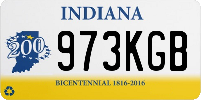 IN license plate 973KGB