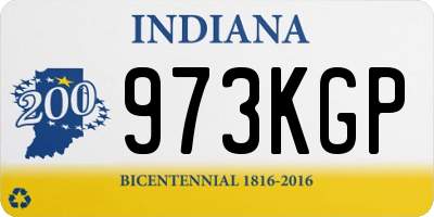 IN license plate 973KGP