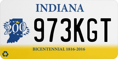 IN license plate 973KGT