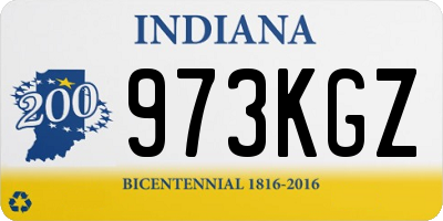 IN license plate 973KGZ