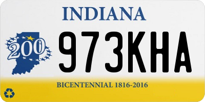 IN license plate 973KHA
