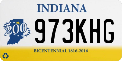 IN license plate 973KHG