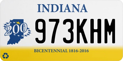 IN license plate 973KHM