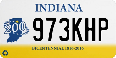 IN license plate 973KHP