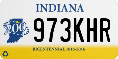 IN license plate 973KHR