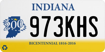 IN license plate 973KHS