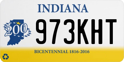 IN license plate 973KHT