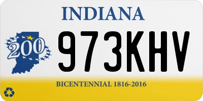 IN license plate 973KHV