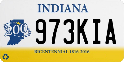IN license plate 973KIA