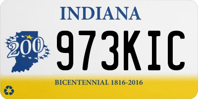 IN license plate 973KIC