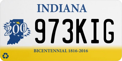 IN license plate 973KIG