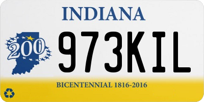 IN license plate 973KIL