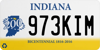 IN license plate 973KIM