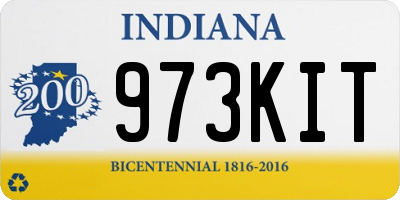 IN license plate 973KIT
