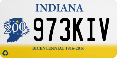 IN license plate 973KIV