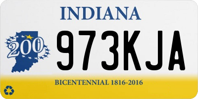 IN license plate 973KJA