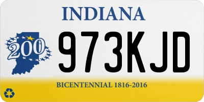 IN license plate 973KJD