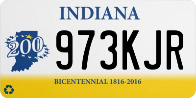 IN license plate 973KJR