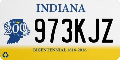 IN license plate 973KJZ