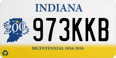 IN license plate 973KKB