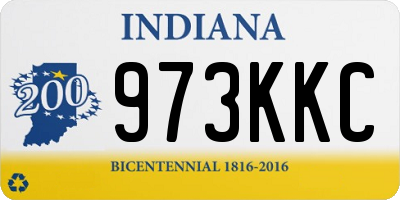 IN license plate 973KKC