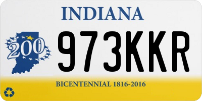 IN license plate 973KKR
