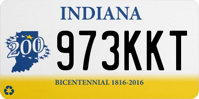 IN license plate 973KKT