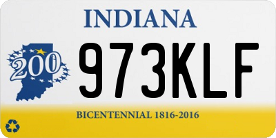 IN license plate 973KLF