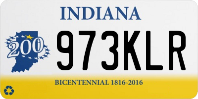 IN license plate 973KLR