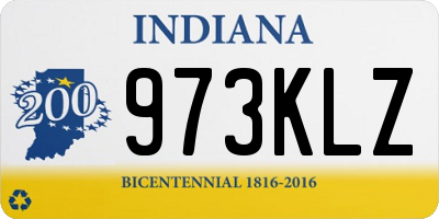 IN license plate 973KLZ