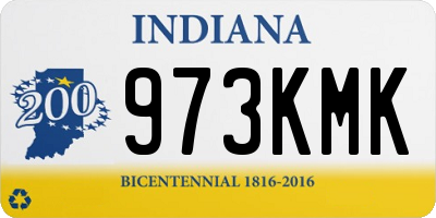 IN license plate 973KMK