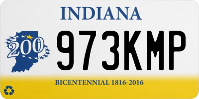 IN license plate 973KMP