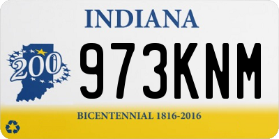 IN license plate 973KNM